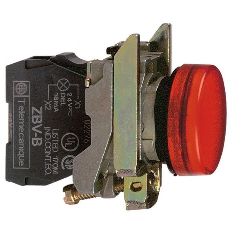 Лампа сигнальная Schneider Electric Harmony, 22мм, 220В, AC, Красный, XB4BVB4