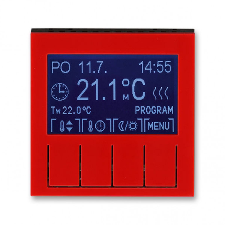 ABB Levit 2CHH911031A4065 Терморегулятор универсальный программируемый красный // дымчатый чёрный