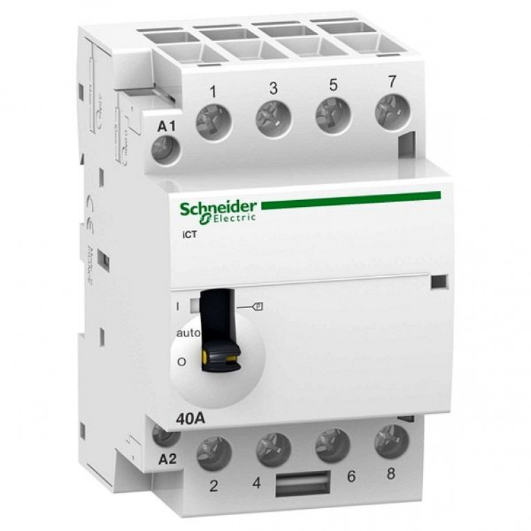 Модульный контактор Schneider Electric iCT 4P 40А 400//24В AC, A9C21144