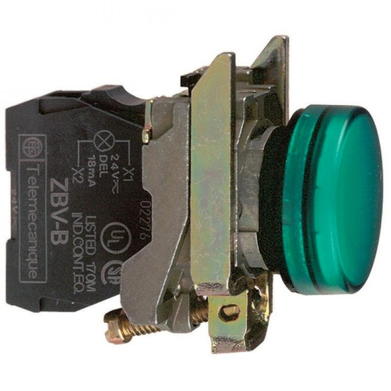 Лампа сигнальная Schneider Electric Harmony, 22мм, 220В, AC, Зеленый, XB4BVM3