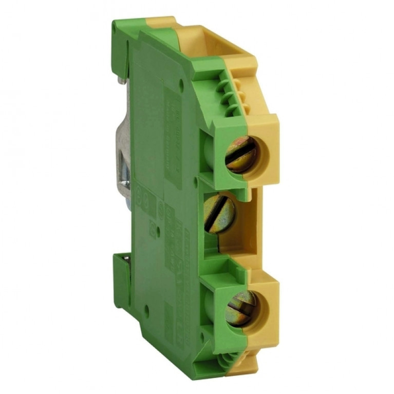 Клемма для заземления с винтовым зажимом Schneider Electric 4мм², желто-зеленый, AB1TP435U