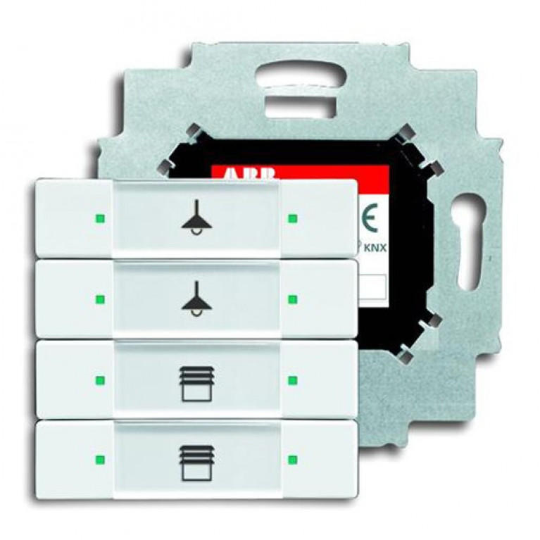 2CKA006117A0200 // 6117-0-0200 6127//01-84-500 Сенсор 4-клавишный с коплером в комплекте, альпийский белый