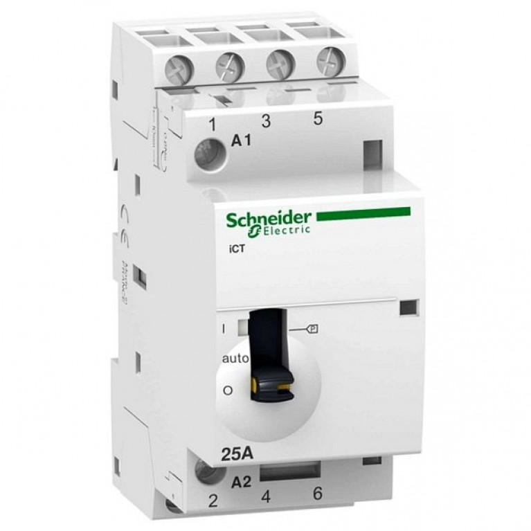 Модульный контактор Schneider Electric iCT 4P 25А 400//240В AC, A9C21834