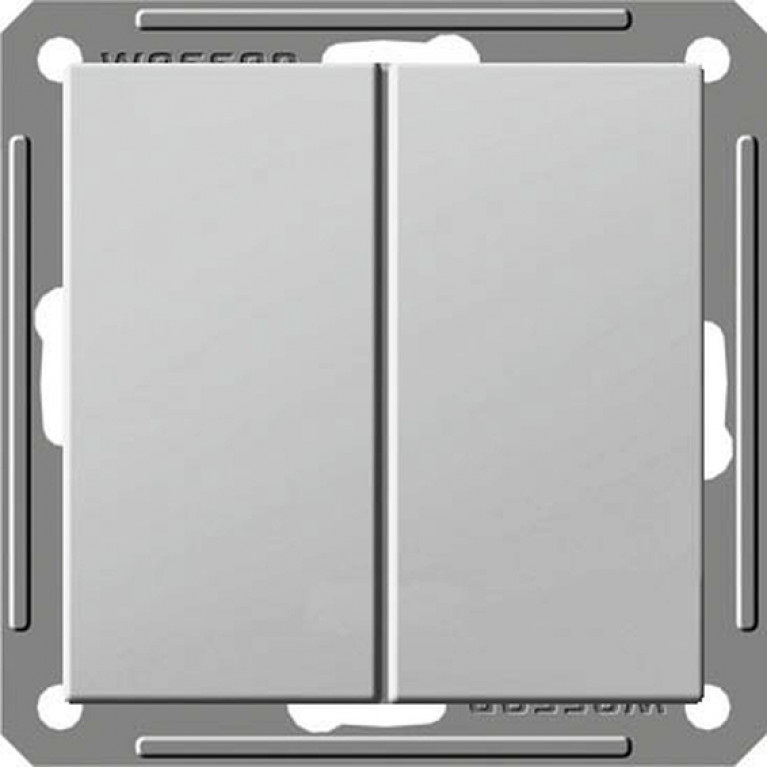 Переключатель 2-клавишный Schneider Electric W59, скрытый монтаж, слоновая кость, VS616-256-2-86