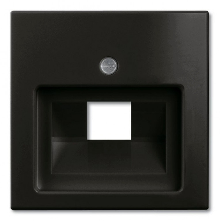 Накладка на розетку информационную ABB BASIC55, château-black, 2CKA001753A0207