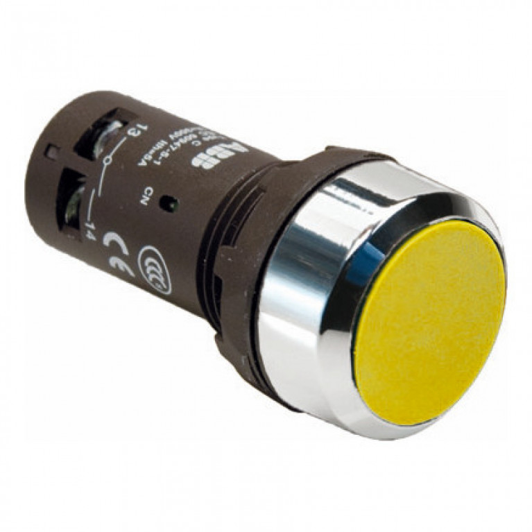 Кнопка CP1-30Y-20 желтая без фиксации 2HO