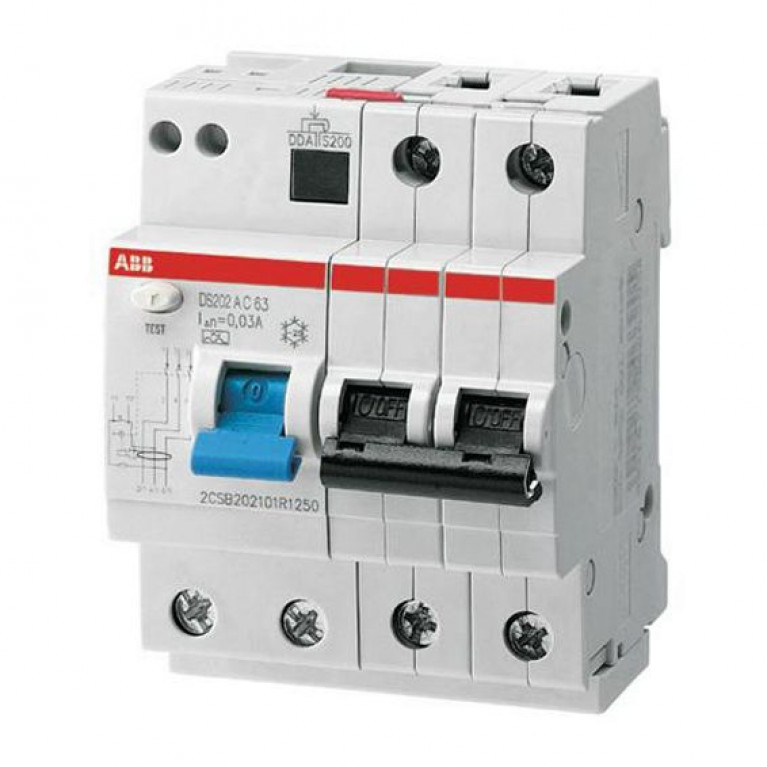 Дифавтомат ABB DS200 2P 32А (B) 10кА 30мА (AC), 2CSR272001R1325