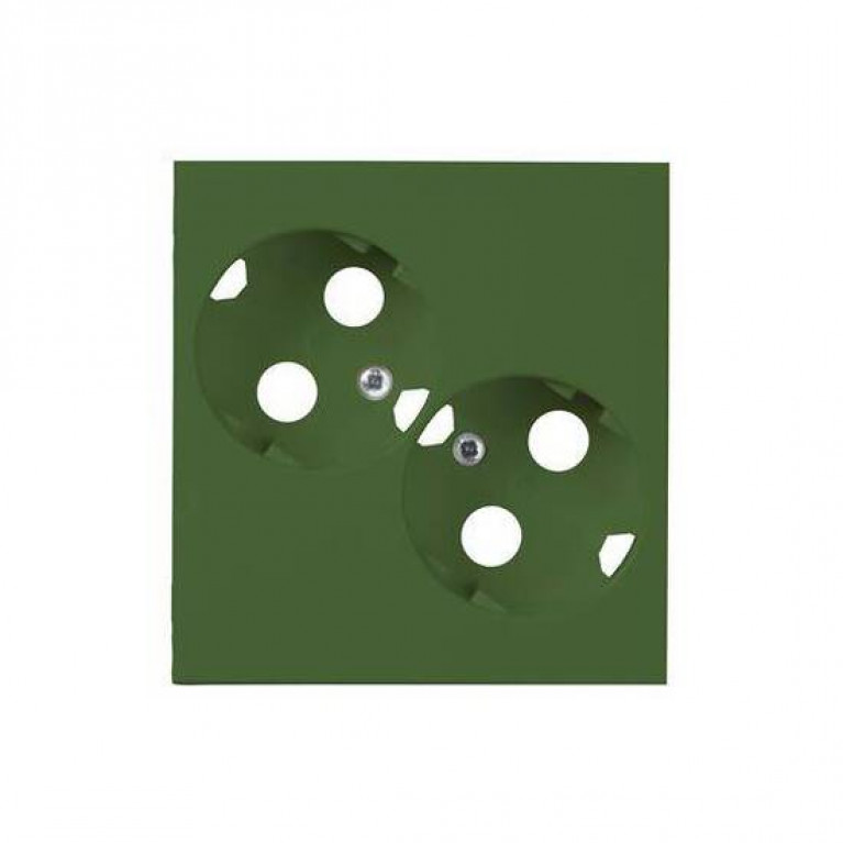 Накладка на розетку ABB IMPRESSIVO, с заземлением, зеленый, 2TKA00001027
