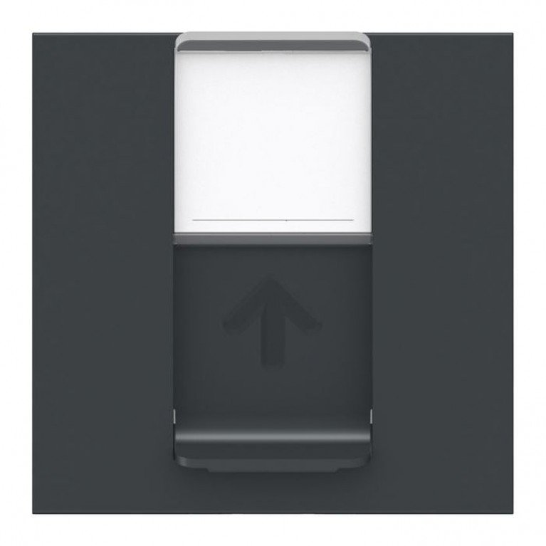UNICA MODULAR РОЗЕТКА компьютерная, RJ45, одиночная, кат. 6 UTP, 2 модуля, АНТРАЦИТ