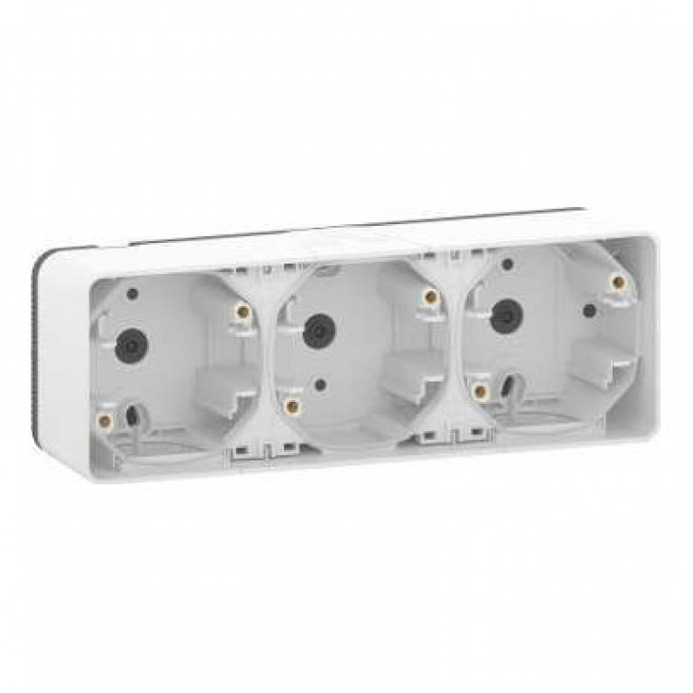 MUREVA S, 3-х ПОСТОВОЙ БОКС для накл. монтажа, БЕЛЫЙ, IP55