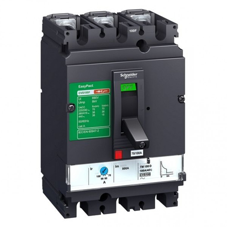 Силовой автомат Schneider Electric EasyPact CVS MA, 36кА, 3P, 100А, LV516439