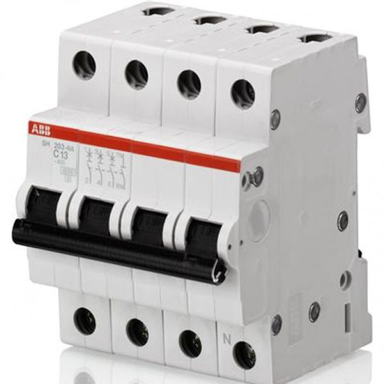 Автоматический выключатель ABB SH200 3P+N 1.6А (C) 6кА, 2CDS213103R0974
