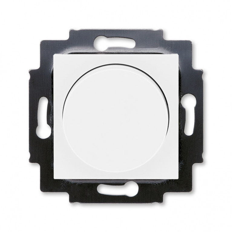 Светорегулятор поворотно-нажимной ABB LEVIT, 600 Вт, белый // белый, 2CHH942247A6003