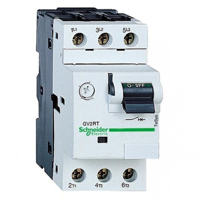 Силовой автомат для защиты двигателя Schneider Electric TeSys GV2 9.3А 3P, термомагнитный расцепитель, GV2RT10