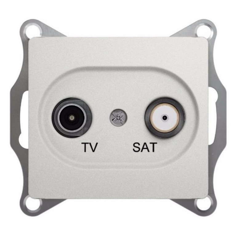 Розетка TV-SAT Schneider Electric GLOSSA, одиночная, перламутр, GSL000697