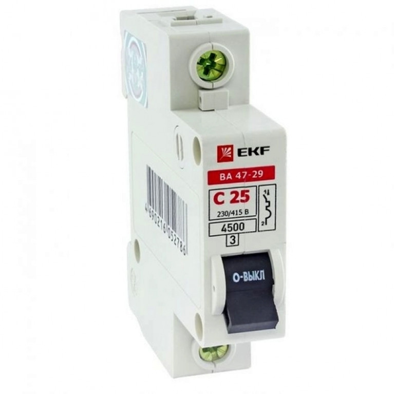 Автоматический выключатель EKF Basic 1P 6А (C) 4.5кА, mcb4729-1-06C