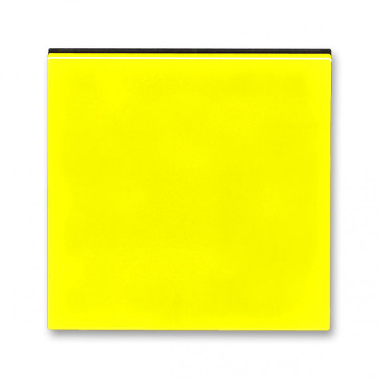 Накладка на светорегулятор клавишный ABB LEVIT, желтый // дымчатый черный, 2CHH700100A4064