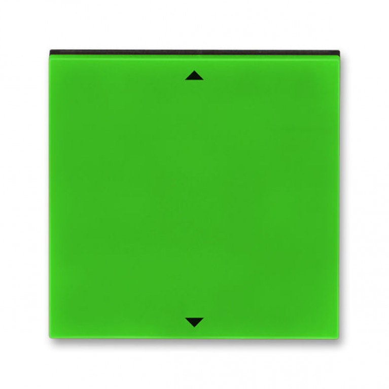 Клавиша для жалюзийного выключателя ABB LEVIT, зеленый // дымчатый чёрный, 2CHH700110A4067