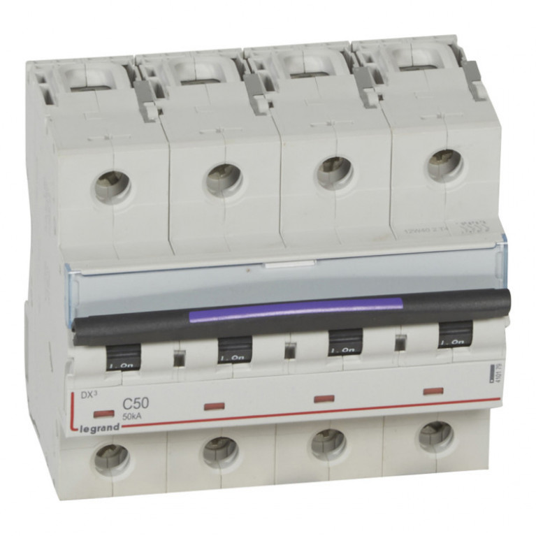 Автоматический выключатель Legrand DX³ 4P 50А (C) 50кА, 410179