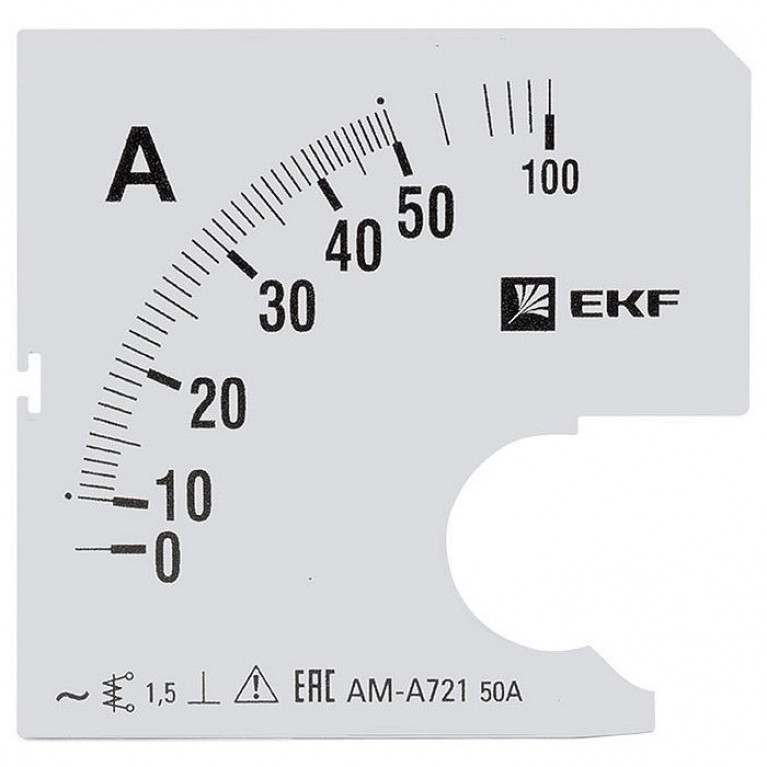 Шкала сменная для A721 50//5А-1,5 EKF PROxima