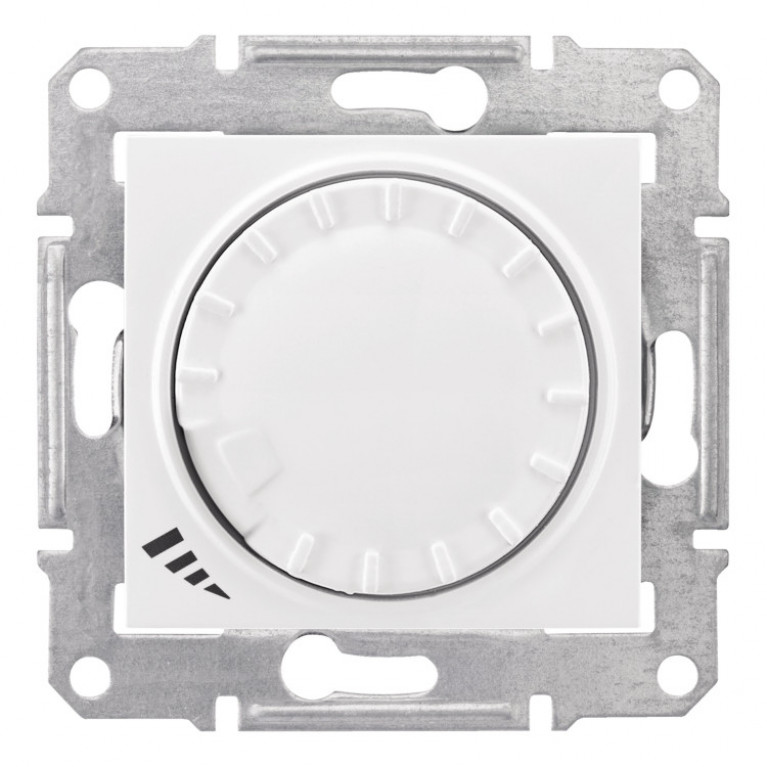Светорегулятор поворотно-нажимной Schneider Electric SEDNA, 420 Вт, белый, SDN2201121