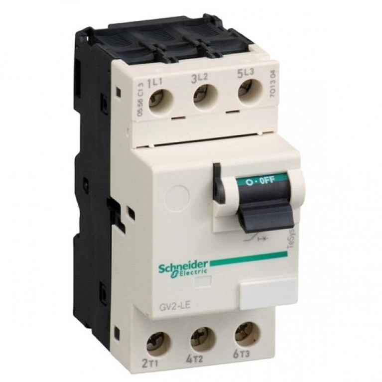 Силовой автомат для защиты двигателя Schneider Electric TeSys GV2 0.4А 3P, магнитный расцепитель, GV2LE03