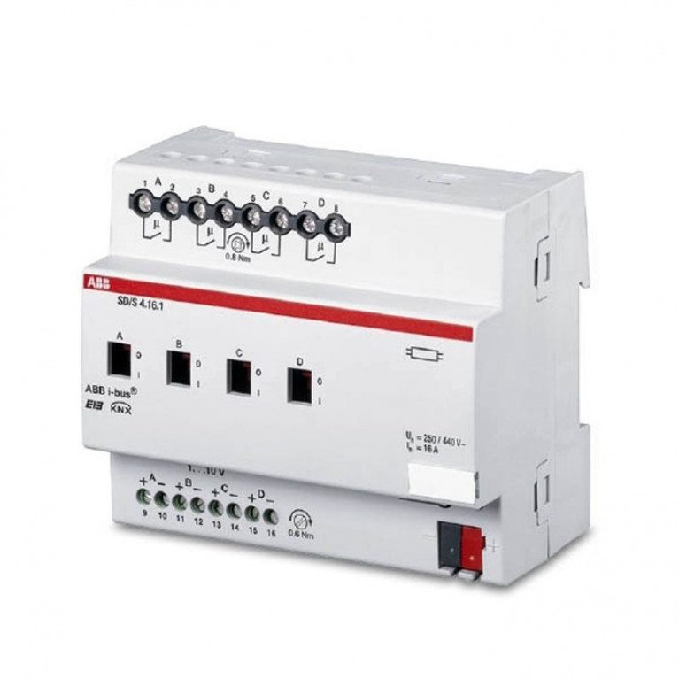 2CDG110080R0011 SD//S 4.16.1 Светорегулятор для ЭПРА 1-10В, 4 канала, 16А, MDRC