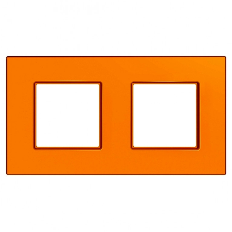 Рамка 2 поста Schneider Electric UNICA ХАМЕЛЕОН, оранжевый, MGU4.704.29