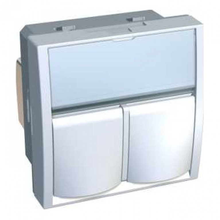 РОЗЕТКА LEXCOM 2XRJ45 CAT 5E НЕЭКРАН