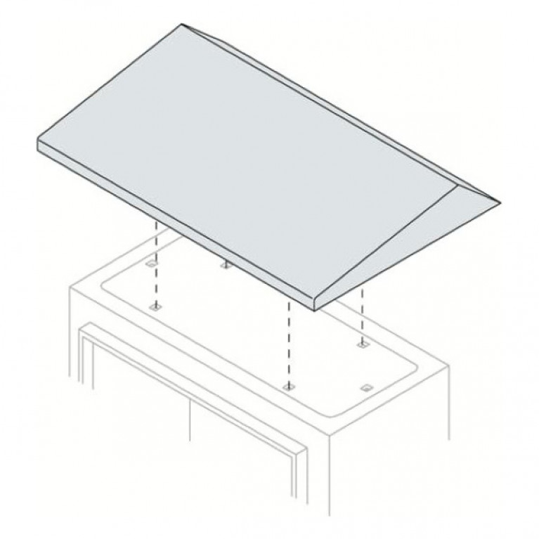 Крыша антидождевая для шкафов SR 400х250мм ШхГ