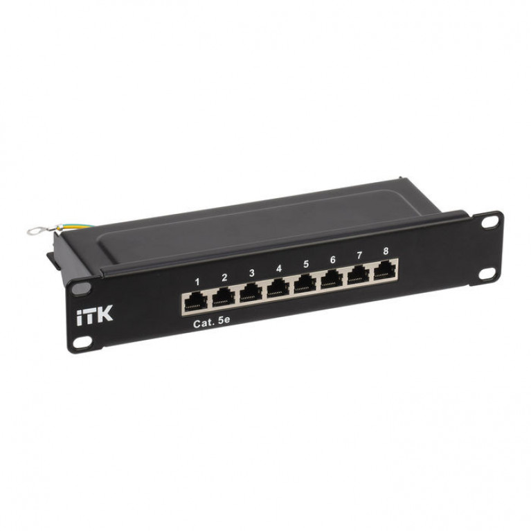 ITK 1U патч-панель кат.5E STP 8 портов 10 Dual IDC