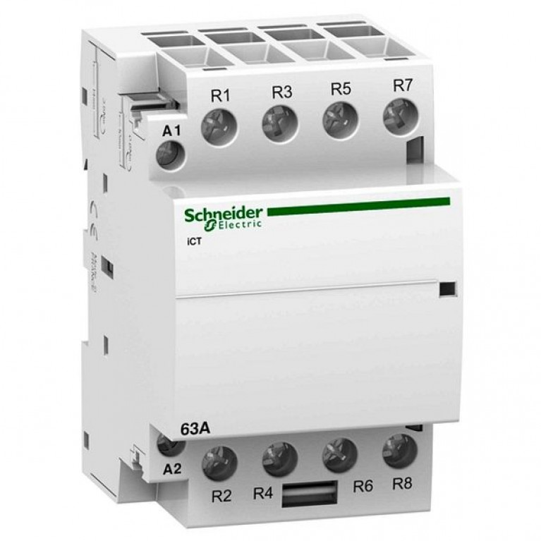 Модульный контактор Schneider Electric iCT 4P 63А 400//24В AC, A9C20167