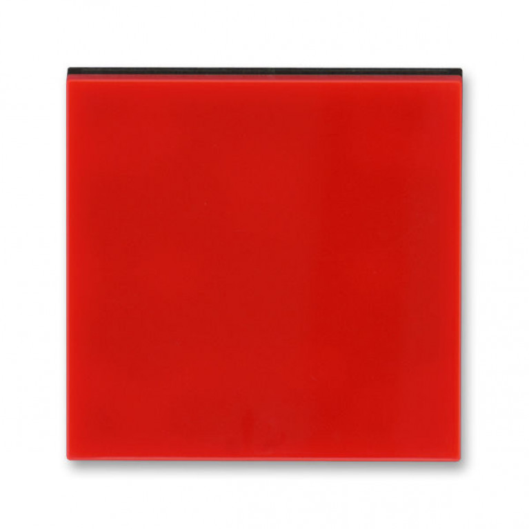 Накладка на светорегулятор клавишный ABB LEVIT, красный // дымчатый черный, 2CHH700100A4065