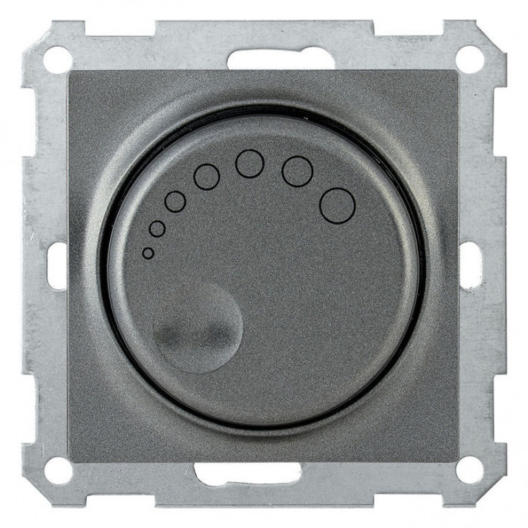 Светорегулятор поворотный IEK BOLERO, 600 Вт, антрацит, EDB11-0600-K95