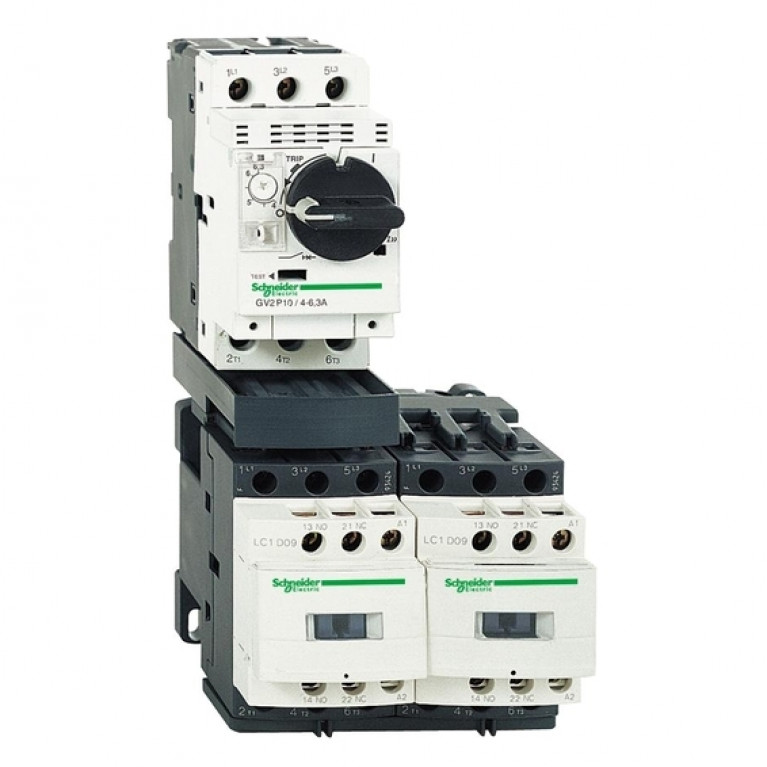 Реверсивный пускатель Schneider Electric TeSys GV2DP 2.5А, 0.75кВт 400//220В, GV2DP207M7