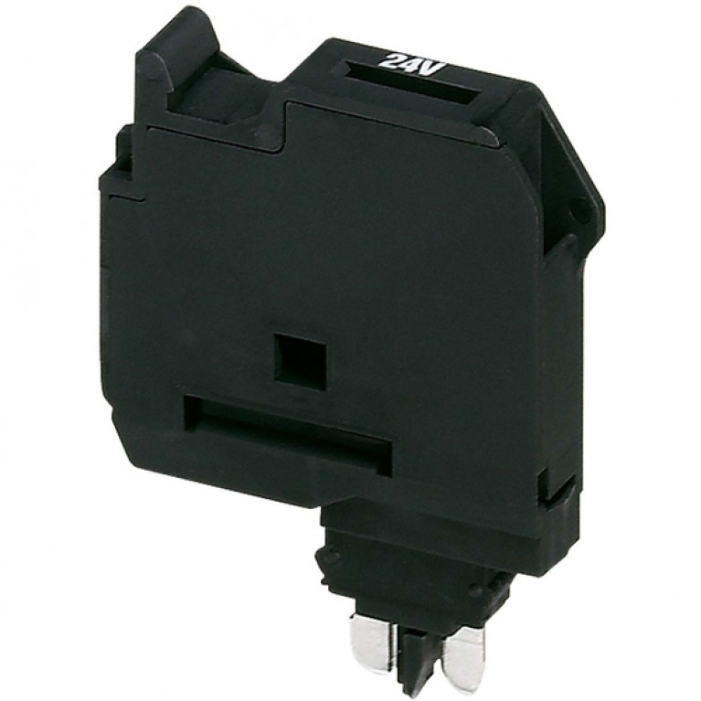 КАРТР СЪЁМН, СО СВЕТОДИД12-30 V AC//DC, ДЛЯ ПРЕДОХ 5Х20, ШИР 6,2ММ