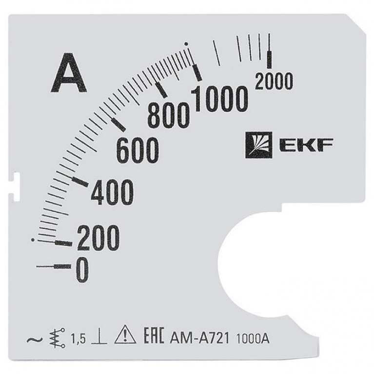 Шкала сменная для A721 1000//5А-1,5 EKF PROxima