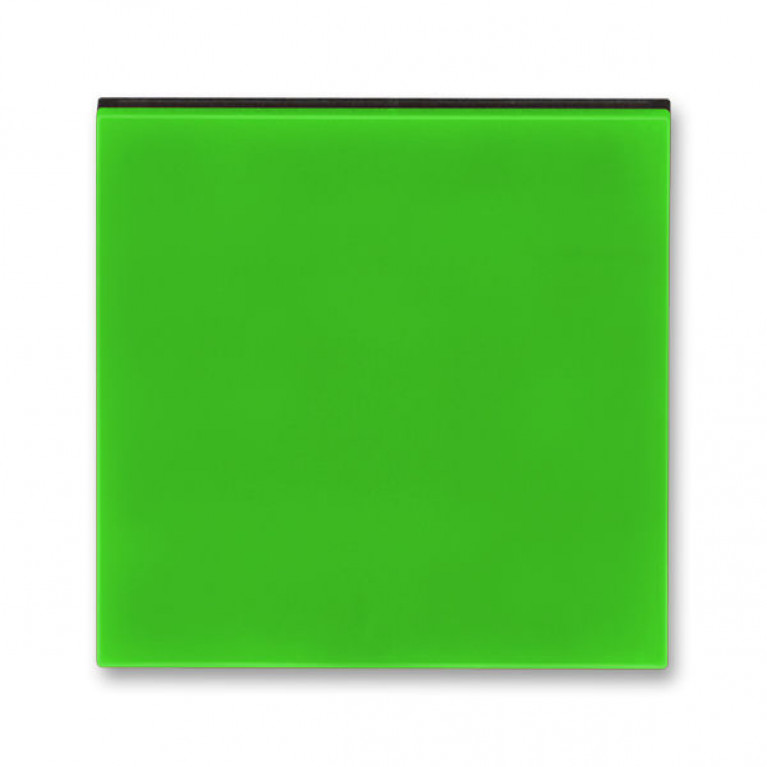 Накладка на светорегулятор клавишный ABB LEVIT, зелёный // дымчатый чёрный, 2CHH700100A4067