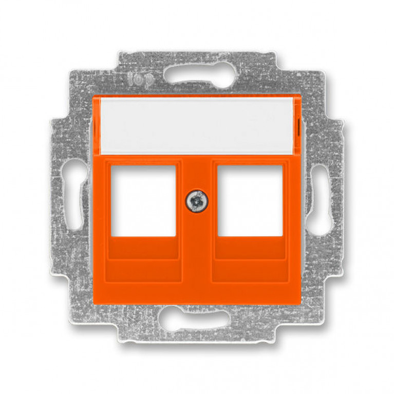 Накладка на розетку информационную ABB LEVIT, оранжевый, 2CHH291018A4066