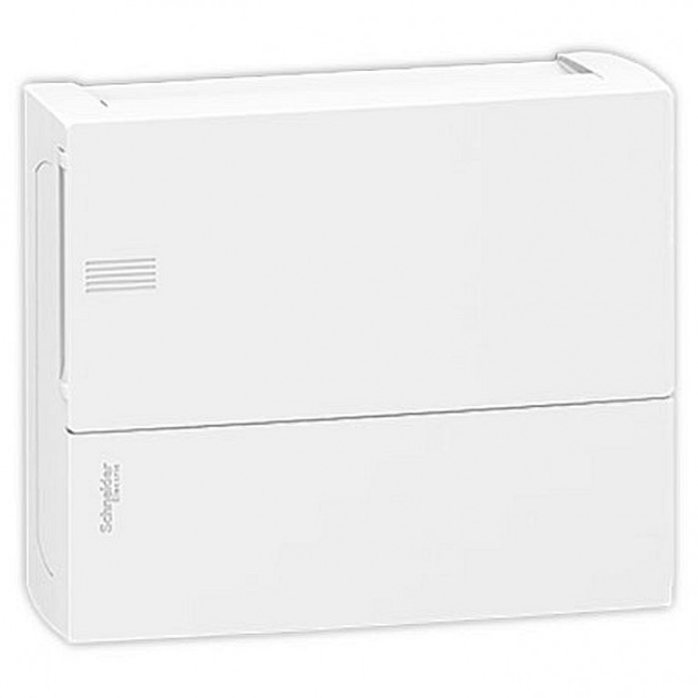 Распределительный шкаф Schneider Electric MINI PRAGMA, 12 мод., IP40, навесной, пластик, белая дверь, с клеммами, MIP12112