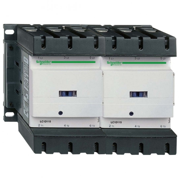 Реверсивный контактор Schneider Electric TeSys LC2D 3P 150А 400//24В DC 75кВт, LC2D150BD