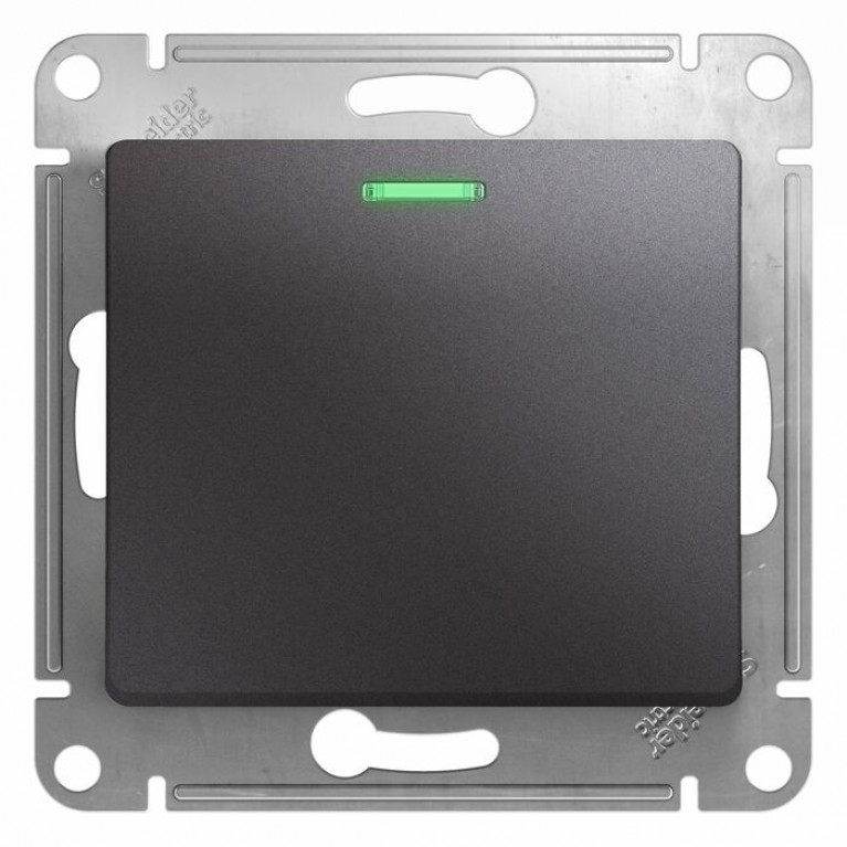 Переключатель 1-клавишный Schneider Electric GLOSSA, с подсветкой, скрытый монтаж, графит, GSL001363 Переключатель 1-клавишный Schneider Electric GLOSSA, с подсветкой, скрытый монтаж, графит, GSL001363