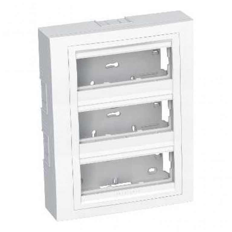 КОРОБКА НАР.МОНТ 3x3 ГОРИЗ.C РАМКОЙ 9003