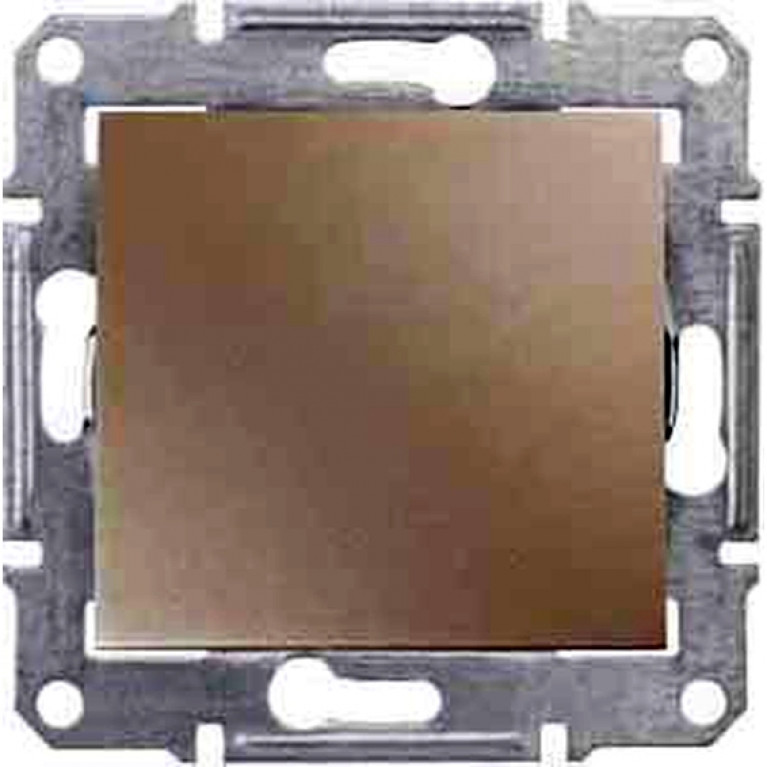 Переключатель 1-клавишный Schneider Electric SEDNA, скрытый монтаж, титан, SDN0500368