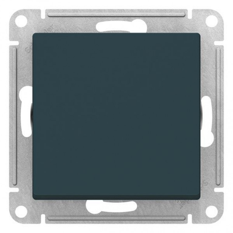 Переключатель 1-клавишный Schneider Electric ATLASDESIGN, скрытый монтаж, изумруд, ATN000861