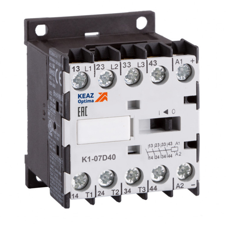 Мини-контактор релейный КЭАЗ OptiStart 3P 7А //24В DC, 117392