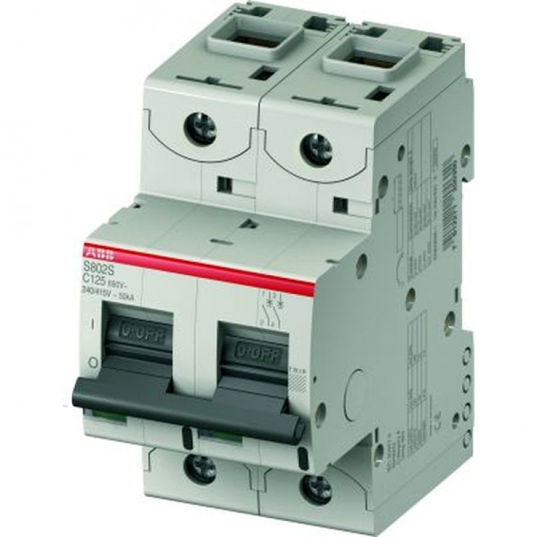 Автоматический выключатель ABB S800C 2P 125А (C) 15кА, 2CCS882001R0844