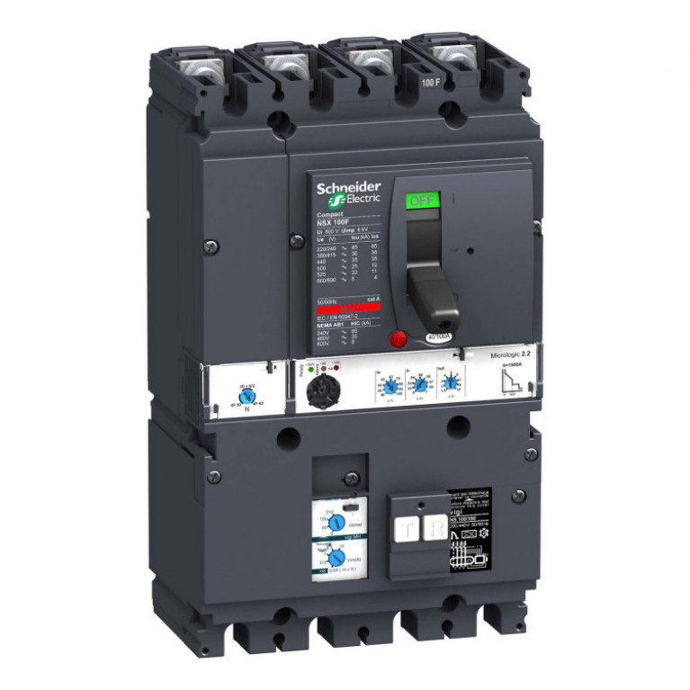 Силовой автомат Schneider Electric Compact NSX, 25кА, 4P, 100А, LV429985