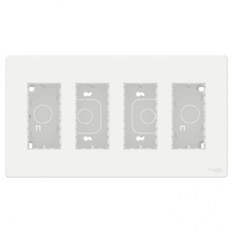 UNICA SYSTEM+ БЛОК открытой установки 4х2 БЕЛЫЙ