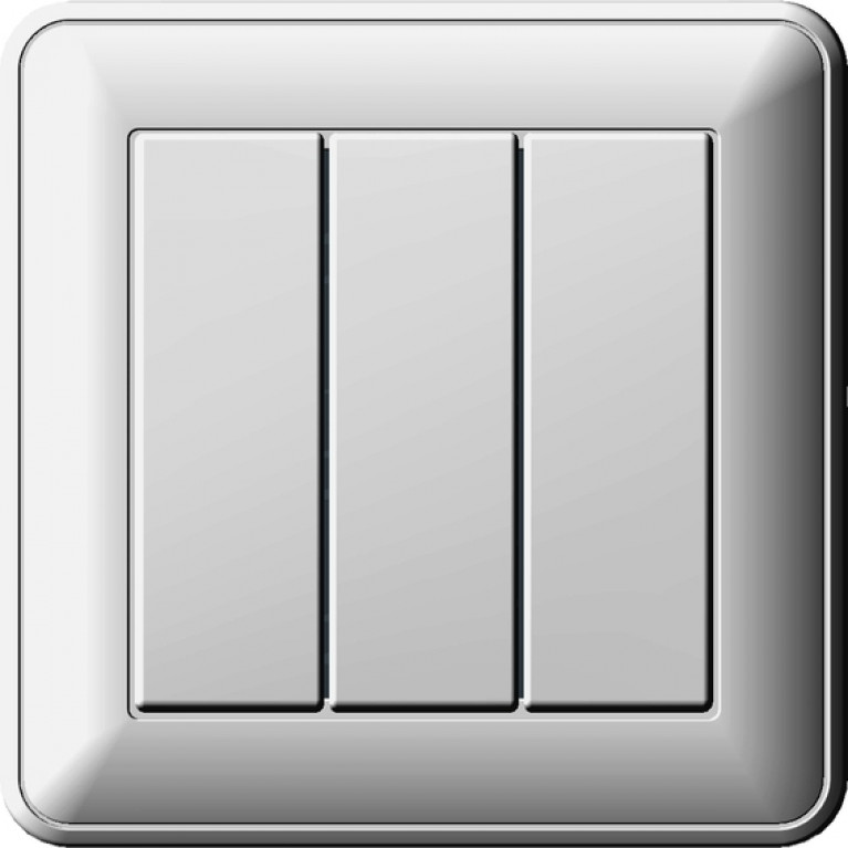 Выключатель 3-клавишный Schneider Electric W59, скрытый монтаж, белый, VS0516-351-18